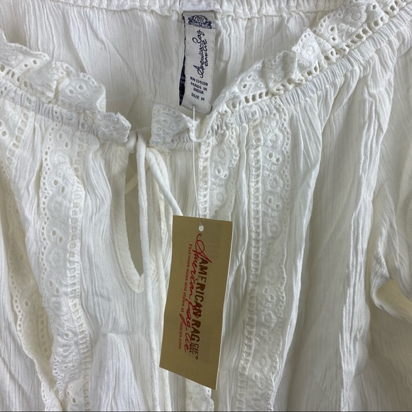 American Rag NWT Peasant Style Bell Sleeve Crop Top - Picture 6 of 10